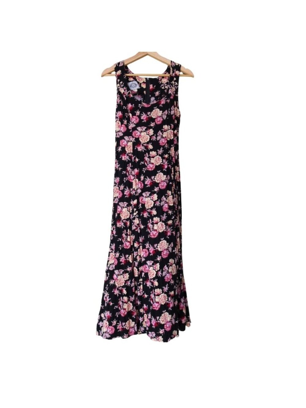 Miss Cool Australia Vintage Black Floral Midi Dress